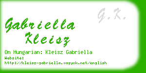 gabriella kleisz business card